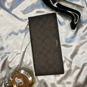 Coach Dark Brown Signature Wallet